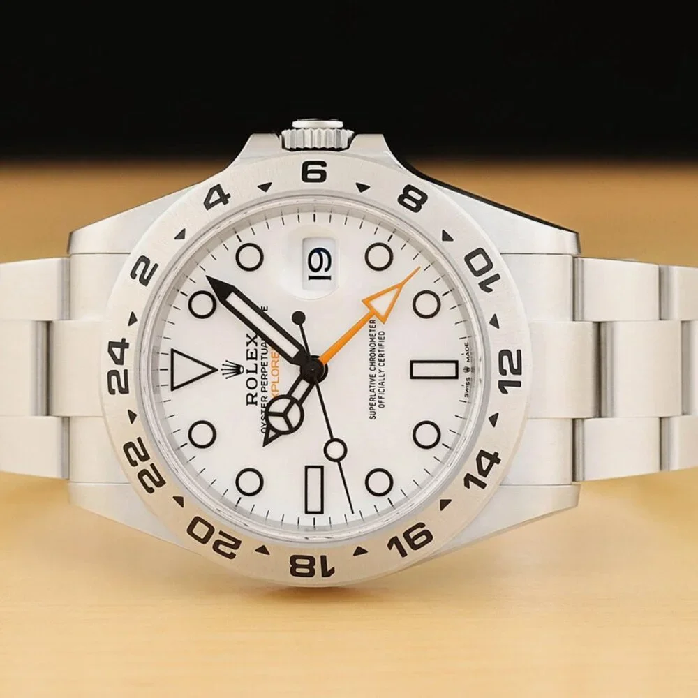 2024 NEW ROLEX EXPLORER II POLAR WHITE STEEL GMT DATE 42MM WATCH